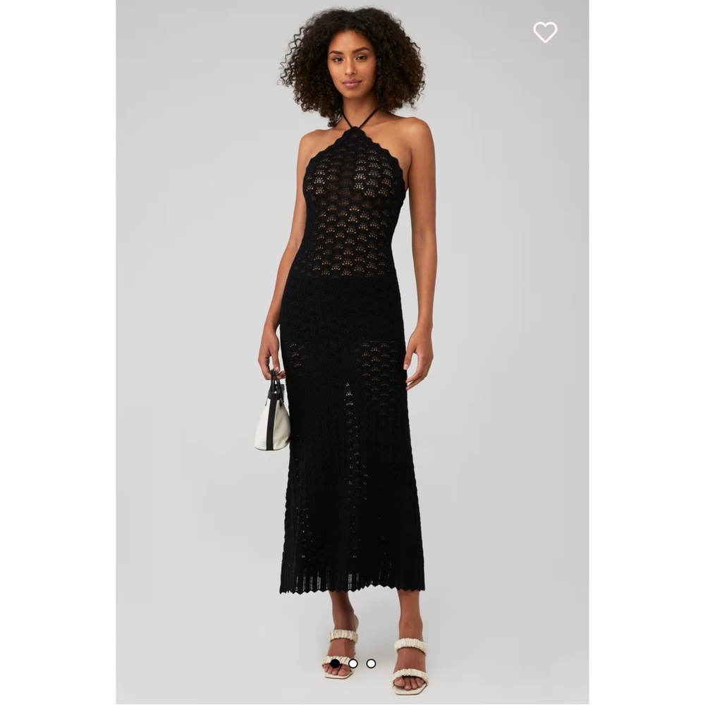 ASTR the label Shira Knit Halter Maxi Dress - Black / S